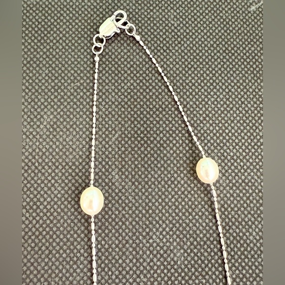 QVC Elegant Cream Pearl Necklace and Bracelet Set NWT Stamped 925 Timeless Chic - Picture 5 of 9